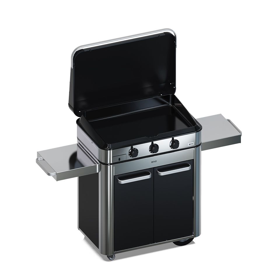 COMBO ENOSIGN PLANCHA INOX 80 NOIR + CHARIOT NOIR INOX